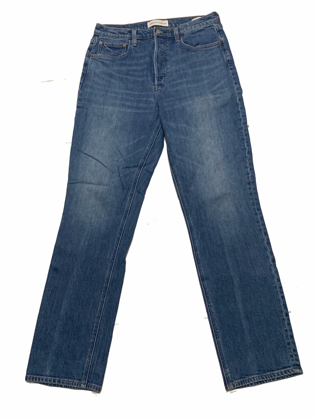 denim forum the arlo high rise straight jeans